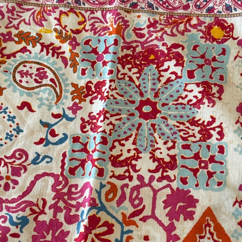 Lauren Ralph Lauren Boho Patchwork Paisley Bohemian Pillow Cover, 24” Square - Picture 8 of 14
